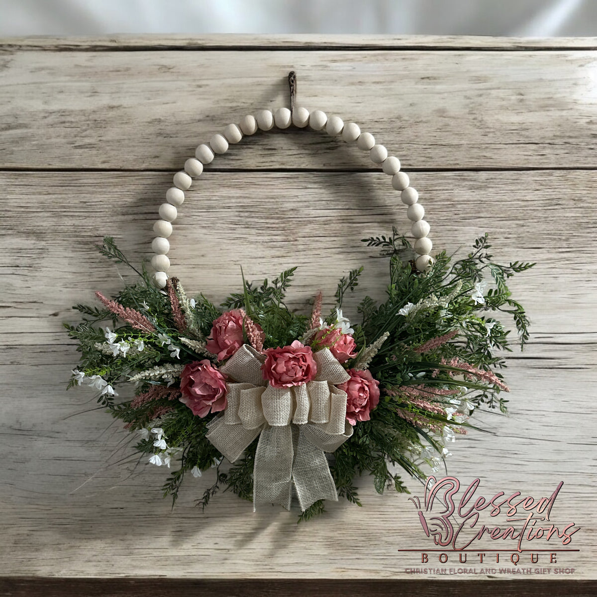 Spring beaded wreath