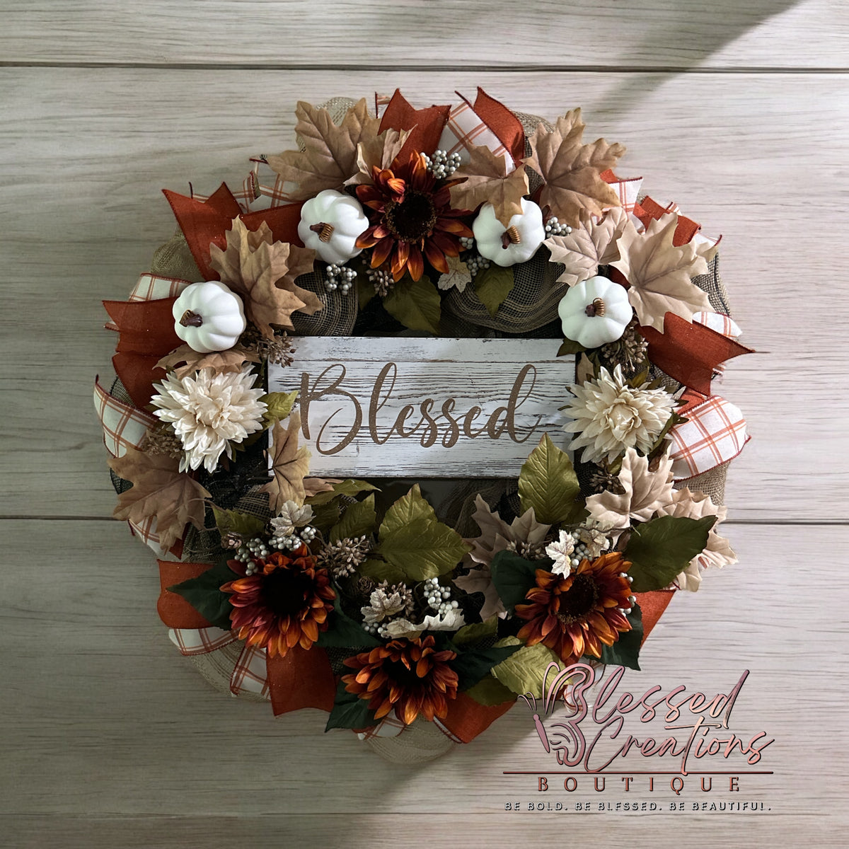 Blessed fall wreath