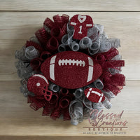 High school football wreaths