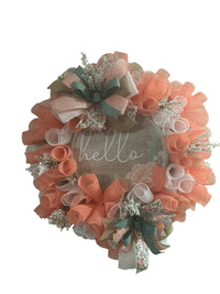 Coral mesh wreath