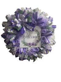 Lilac mesh wreath