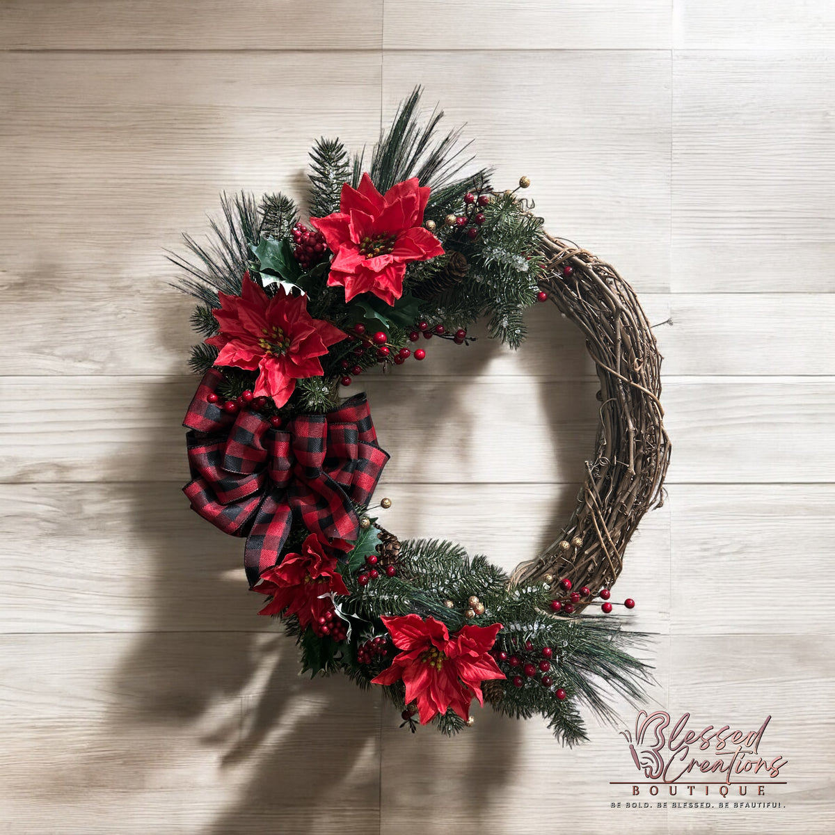 Christmas grapevine wreath