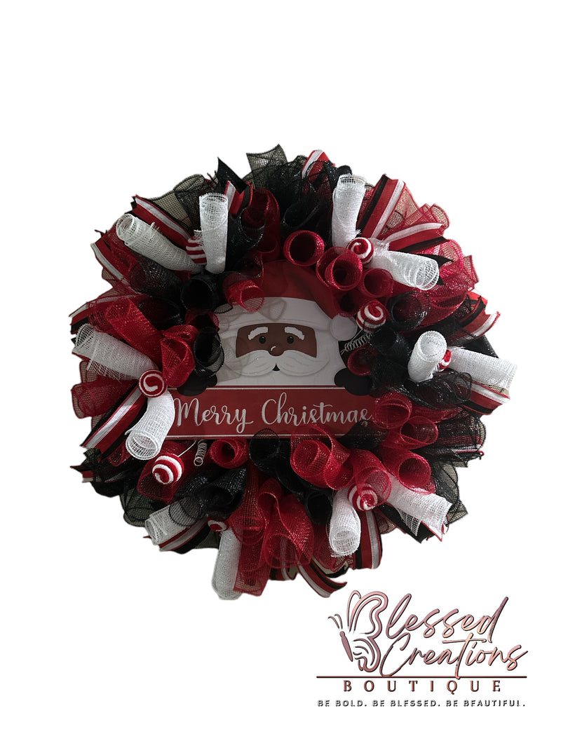 Santa mesh wreath